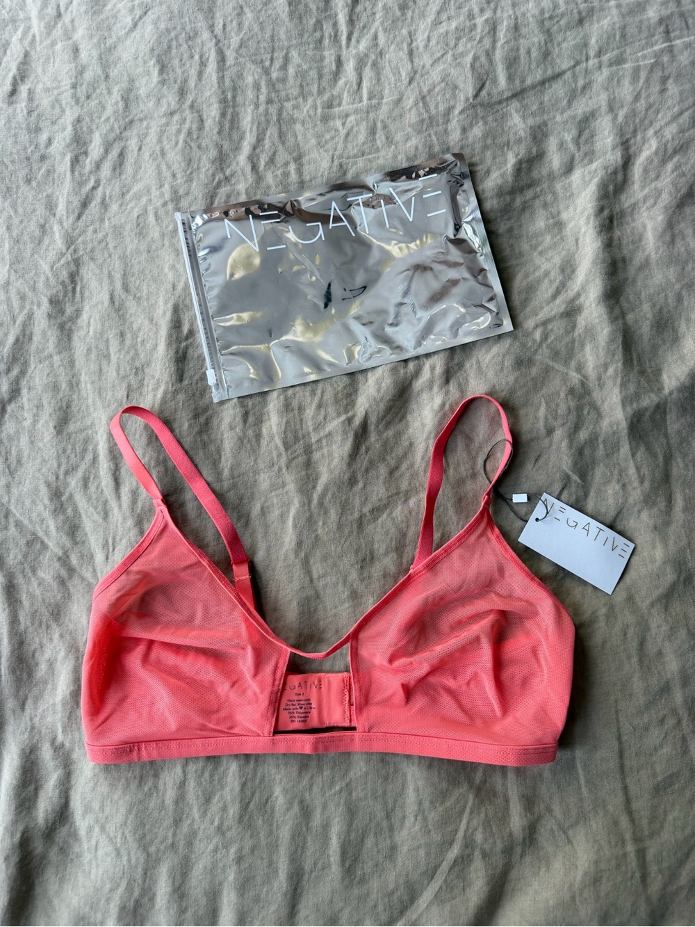 Sieve Cutout Bra - Coral - Size 3